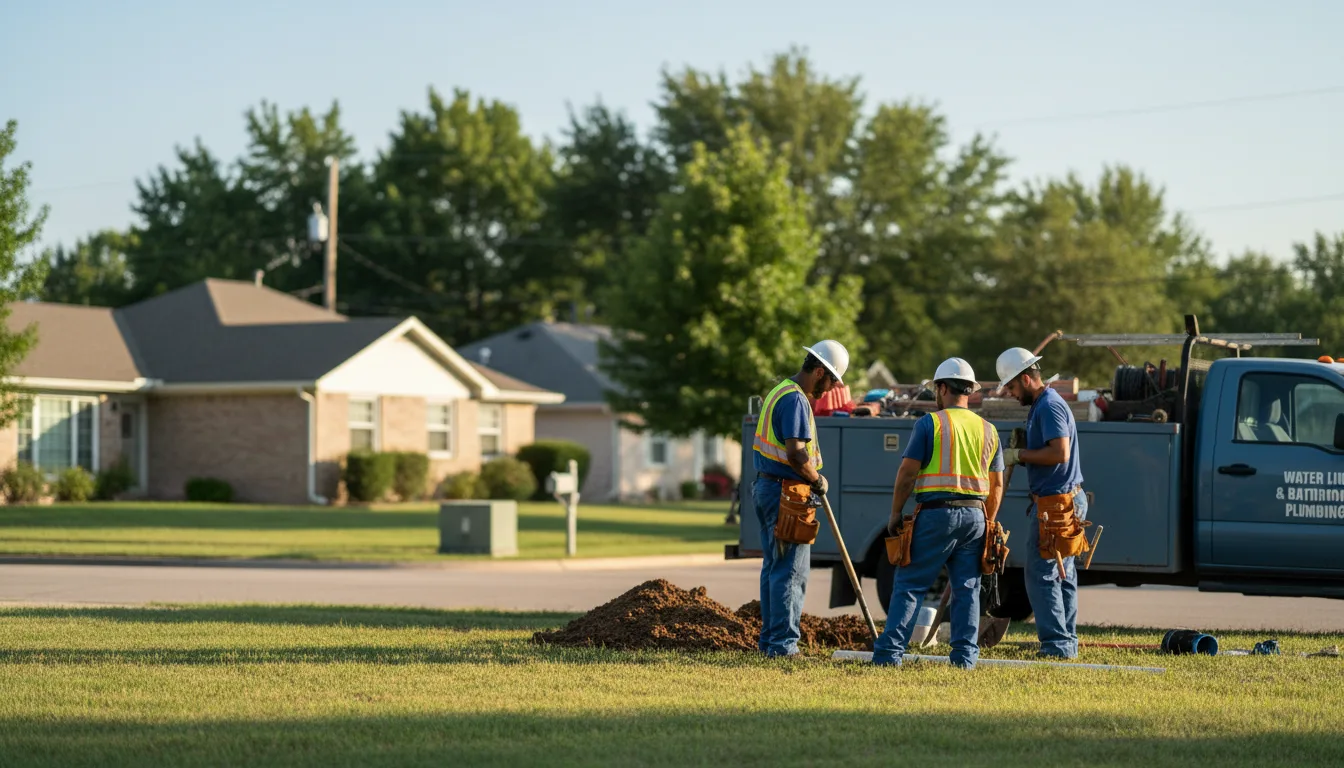 Residential water line and bathroom plumbing service in East Troy, WI